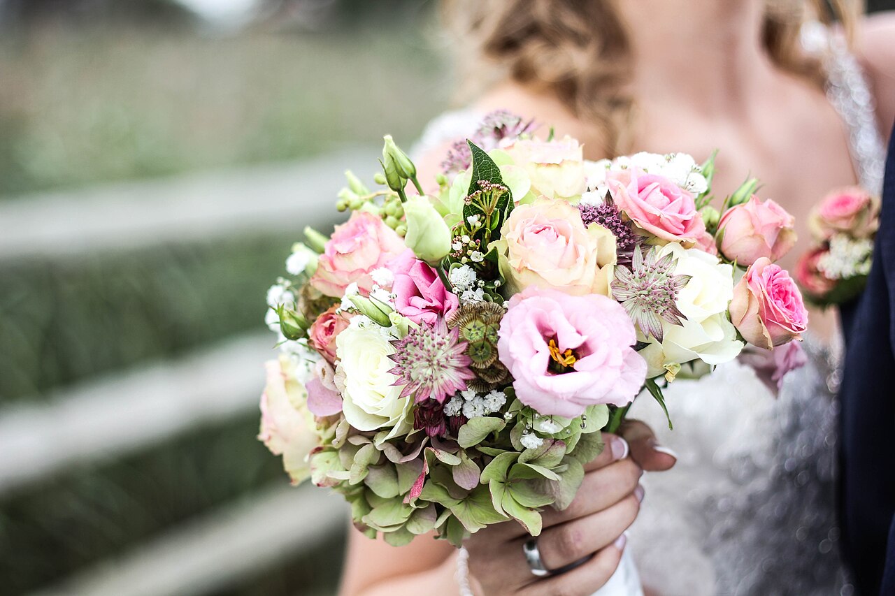 Bouquet de mariée aux tons pastel (photo d'illustration)